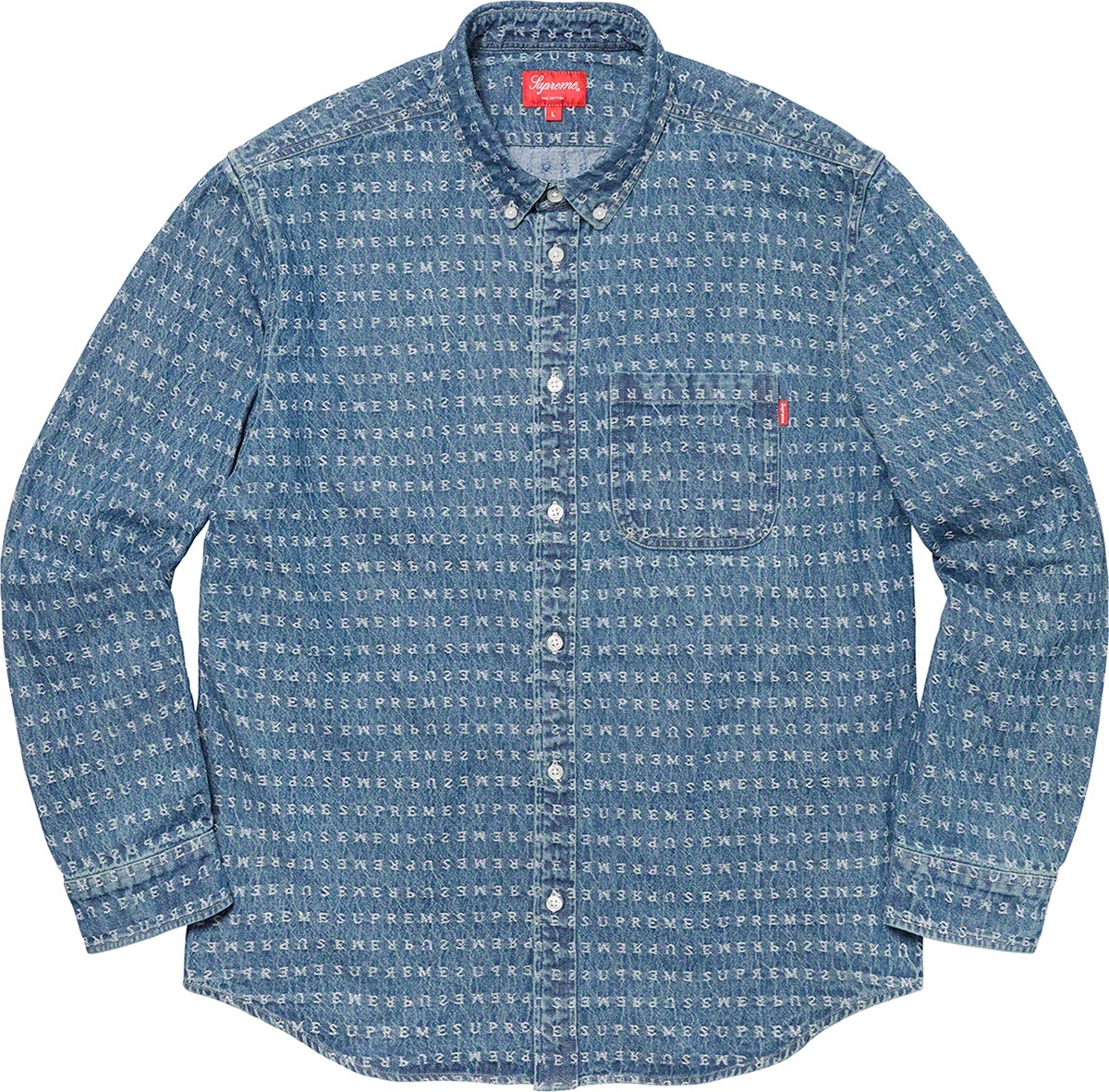 Jacquard Logos Denim Shirt view 2